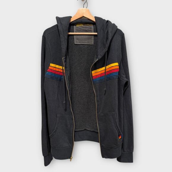 Aviator Nation 5-Stripe Zip Hoodie Size Large - Picture 8 of 14